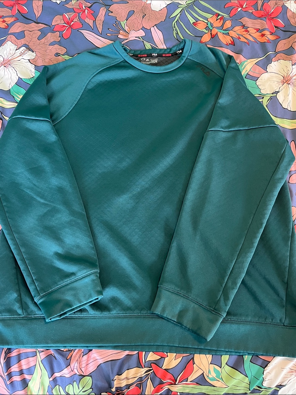 Fila Men's Crewneck Sweatshirt in Teal Green
